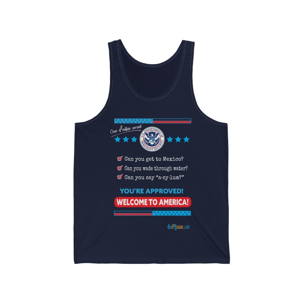 Printify Tank Top XS / Navy Welcome to America